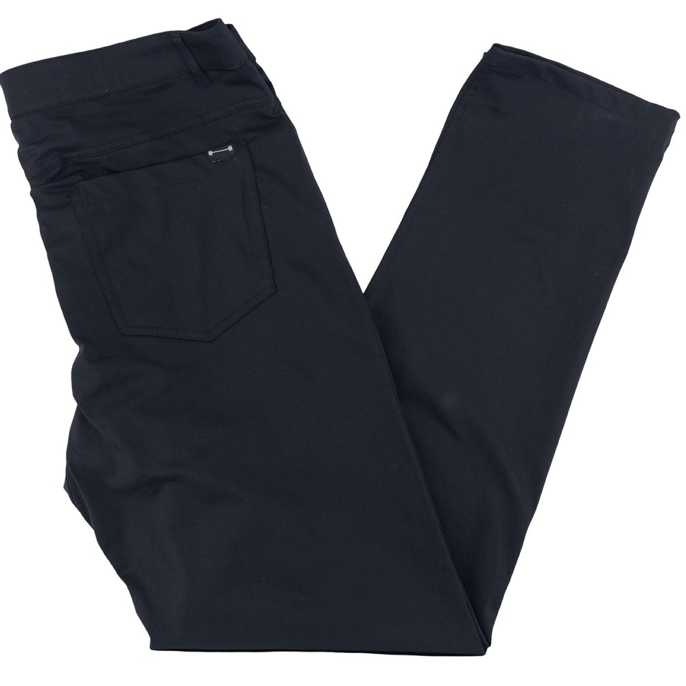 Barbell Apparel Mens 36 Chino Pants Black Athletic Fit Stretch Performance Tech